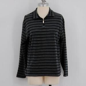Vintage Pacer by Karen Scott Striped Pullover Jacket